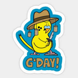 G'day! Funny Australia Cartooon Sticker